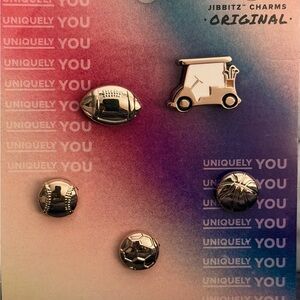 NWT Crocs Jibbitz Origina Sports Charms Golf Football Basketball Baseball Soccer